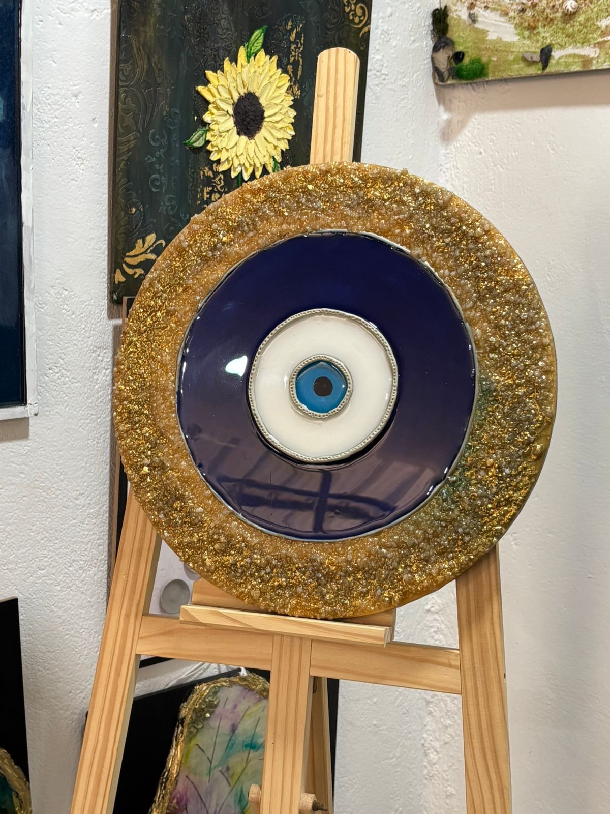 Resin evil eye wall art
